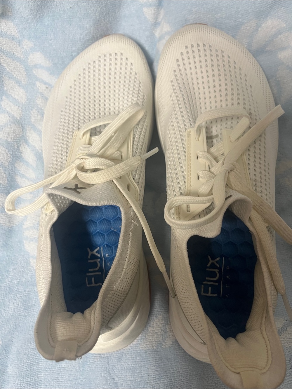 Women’s White Flux Athletic Running Shoes